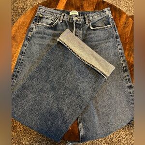 Cuffed barrel-leg style Agolde jeans, size 29